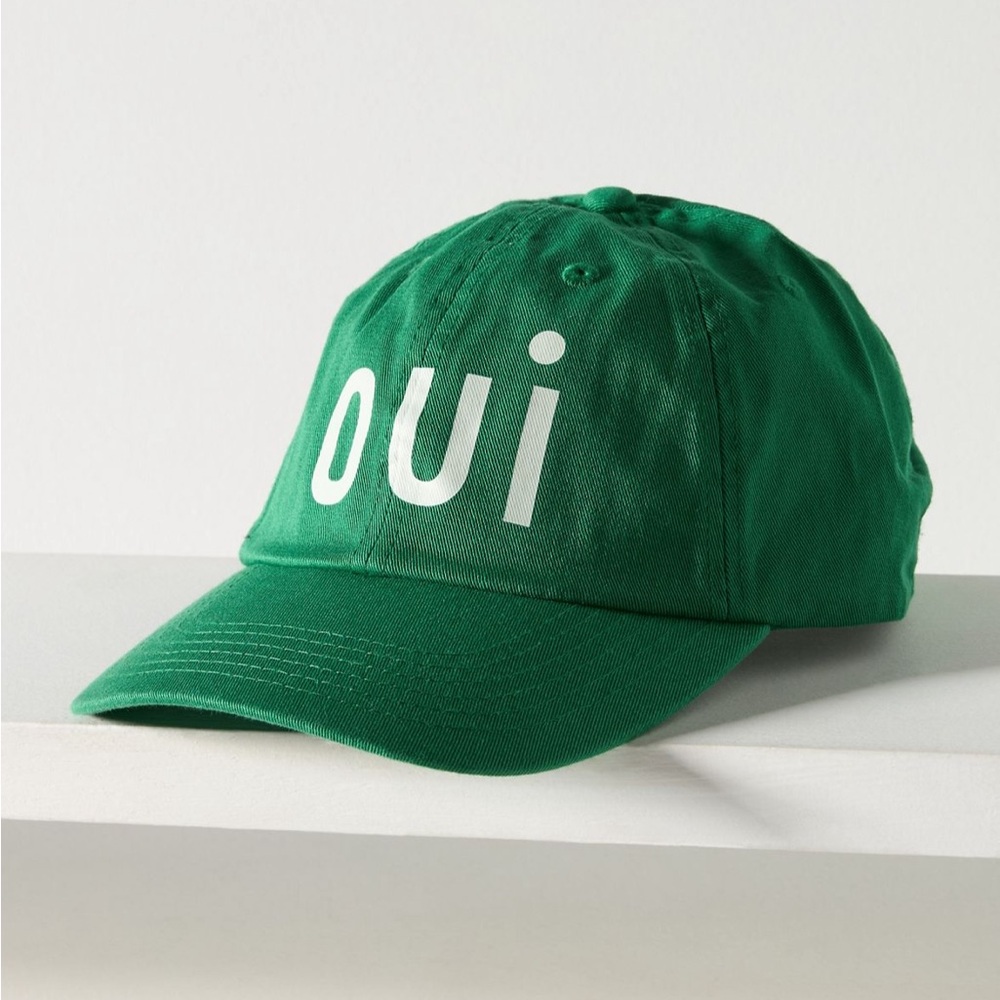 Clare V 'Oui' Green Baseball Cap